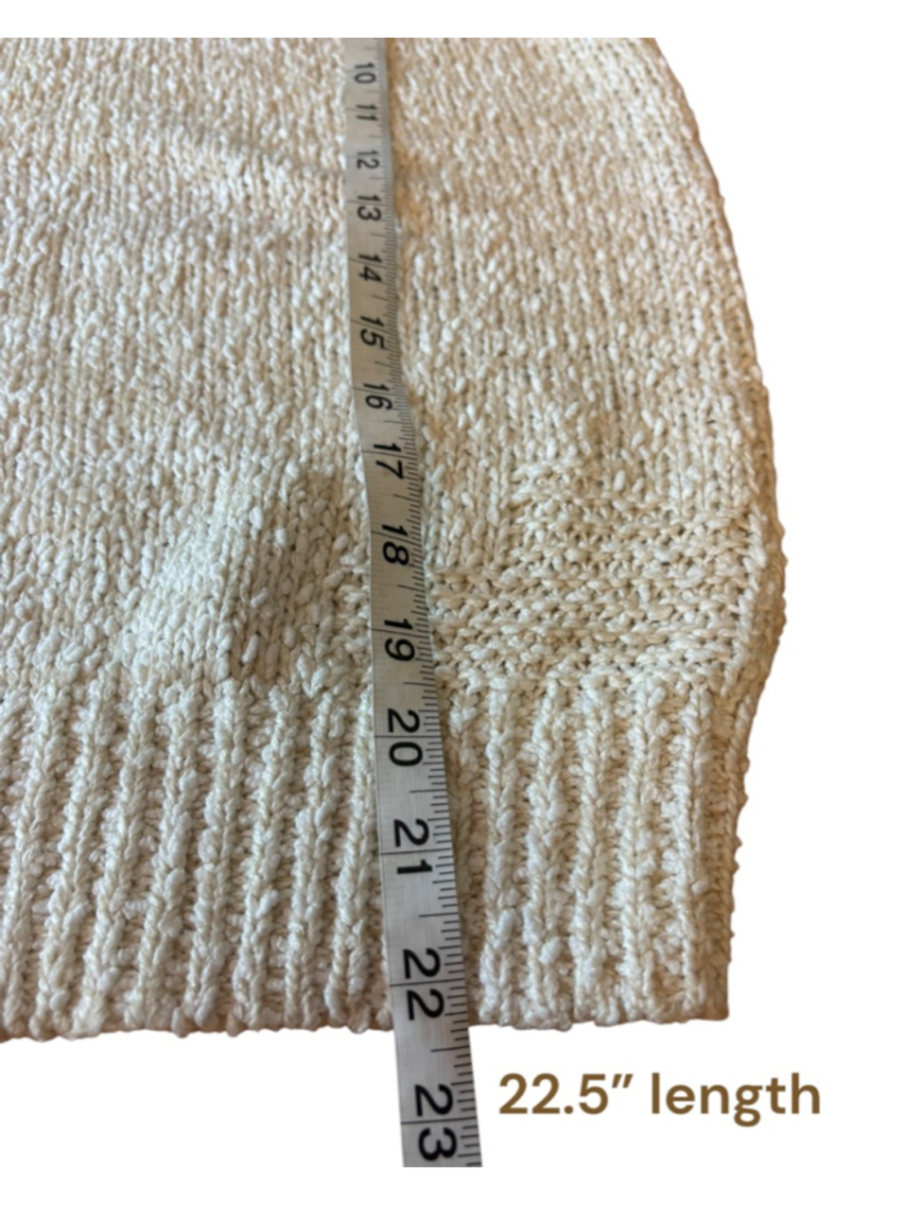Heartloom Cream Textured Knit Sweater, L, Openwork Coastal Neutral - Picture 12 of 16